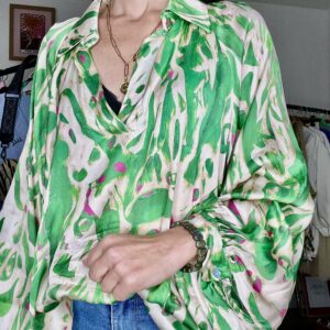 blouse en soie et viscose